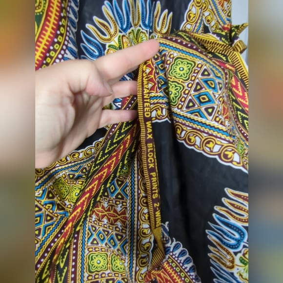 Beautiful Ankara Dashiki Shirt Great Colors NWOT Cotton Size L - Picture 12 of 12